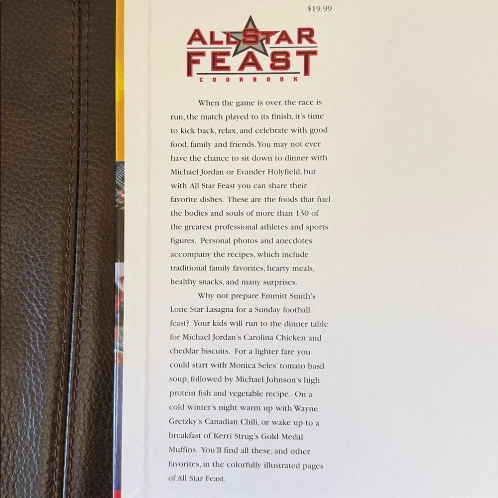 Vintage 1997 Collectible “All-Star Feast Cookbook” Compiled by Wendy Diamond